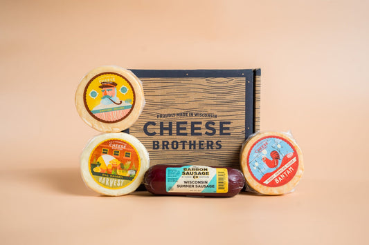 Wisconsin Cheese & Sausage Gift Set | 3 Artisan Cheeses + Summer Sausage Sampler