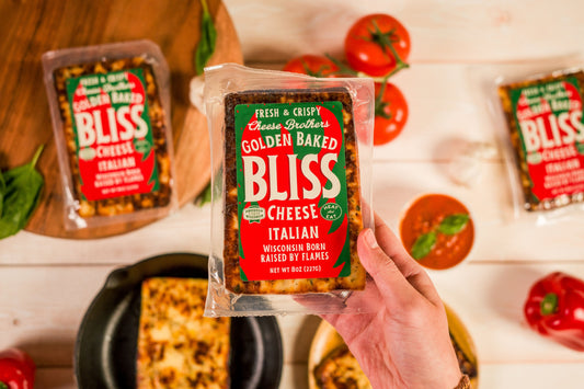 Italian Baked Cheese | Wisconsin Grillable Cheese with Herbs, Garlic & Red Pepper