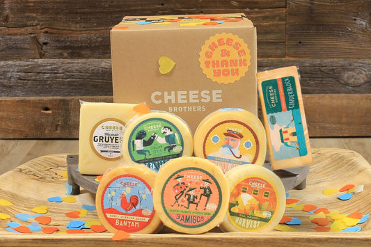 Thank You Cheese Gift Box | 7 Wisconsin Artisan Cheeses | Gourmet Thank You Gift