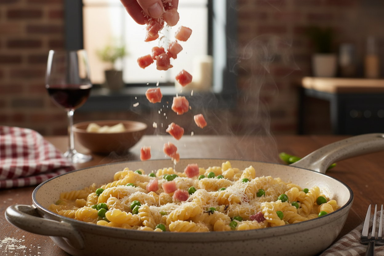 Diced Prosciutto Pasta