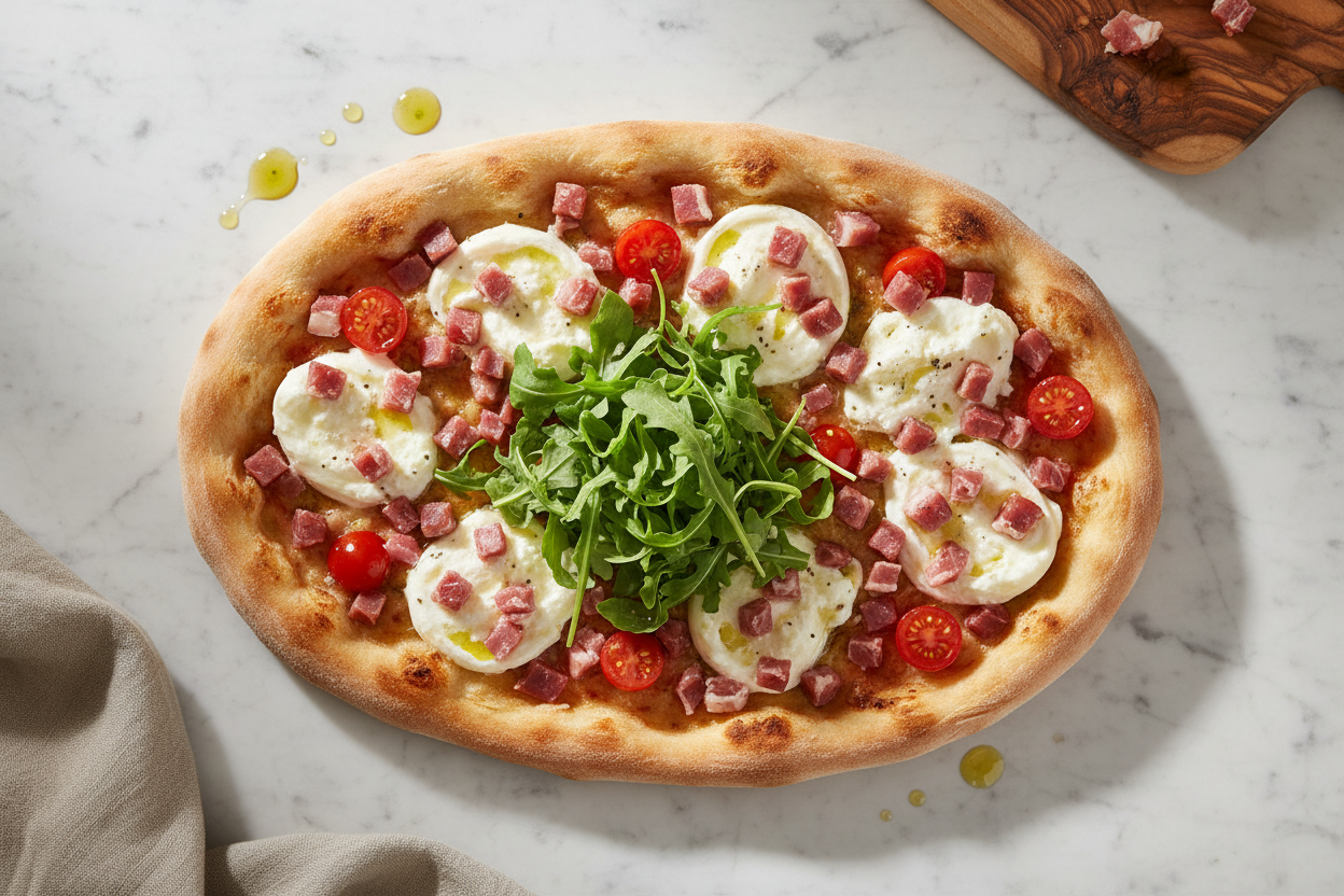 Diced Prosciutto Pizza