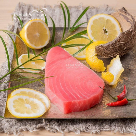 Yellowfin Tuna (Ahi) Steaks – High-Quality Frozen Seafood by Global Seafoods