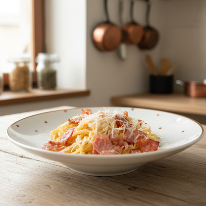 Guanciale con pasta