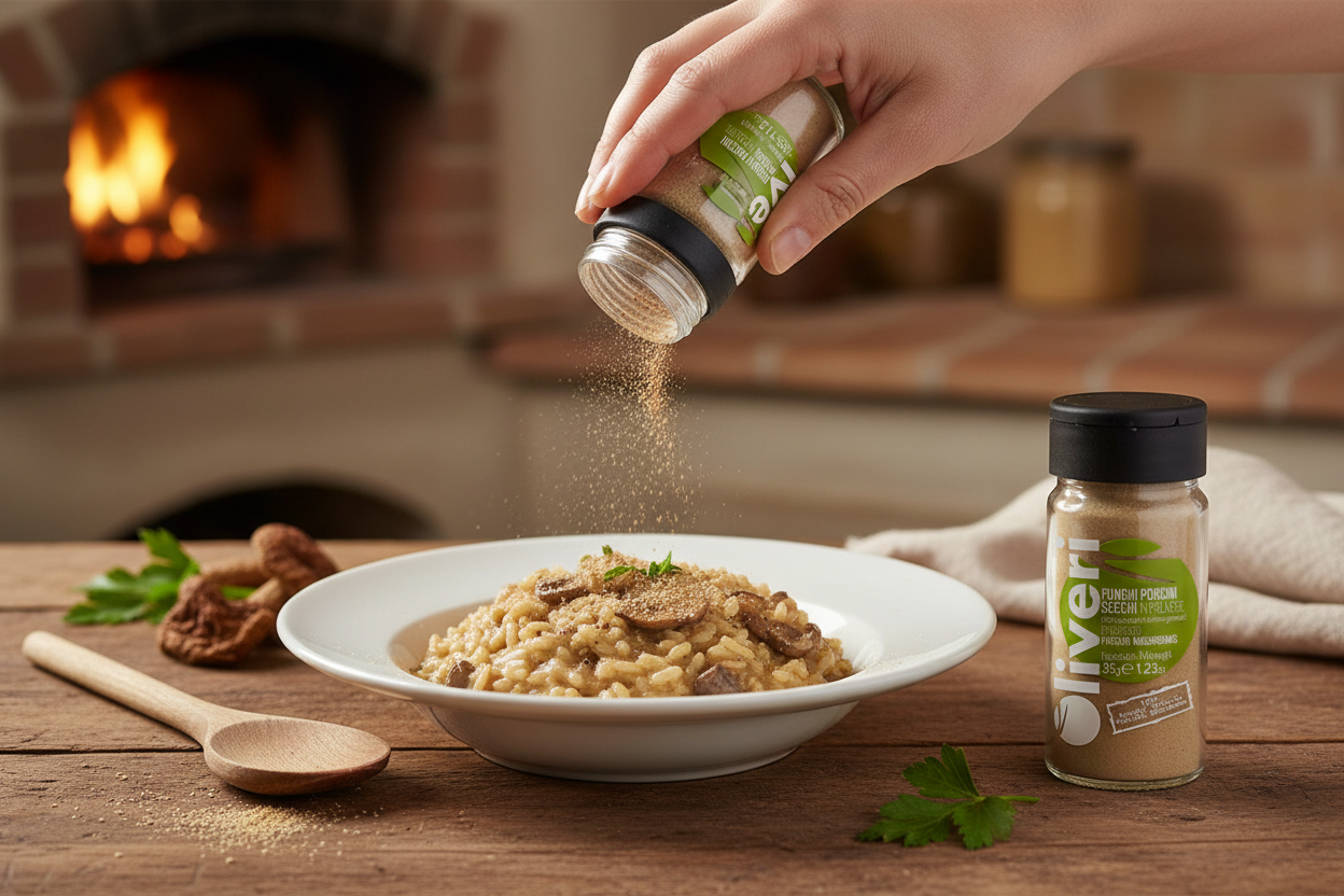 Lifestyle 1 — Risotto con porcini powder
