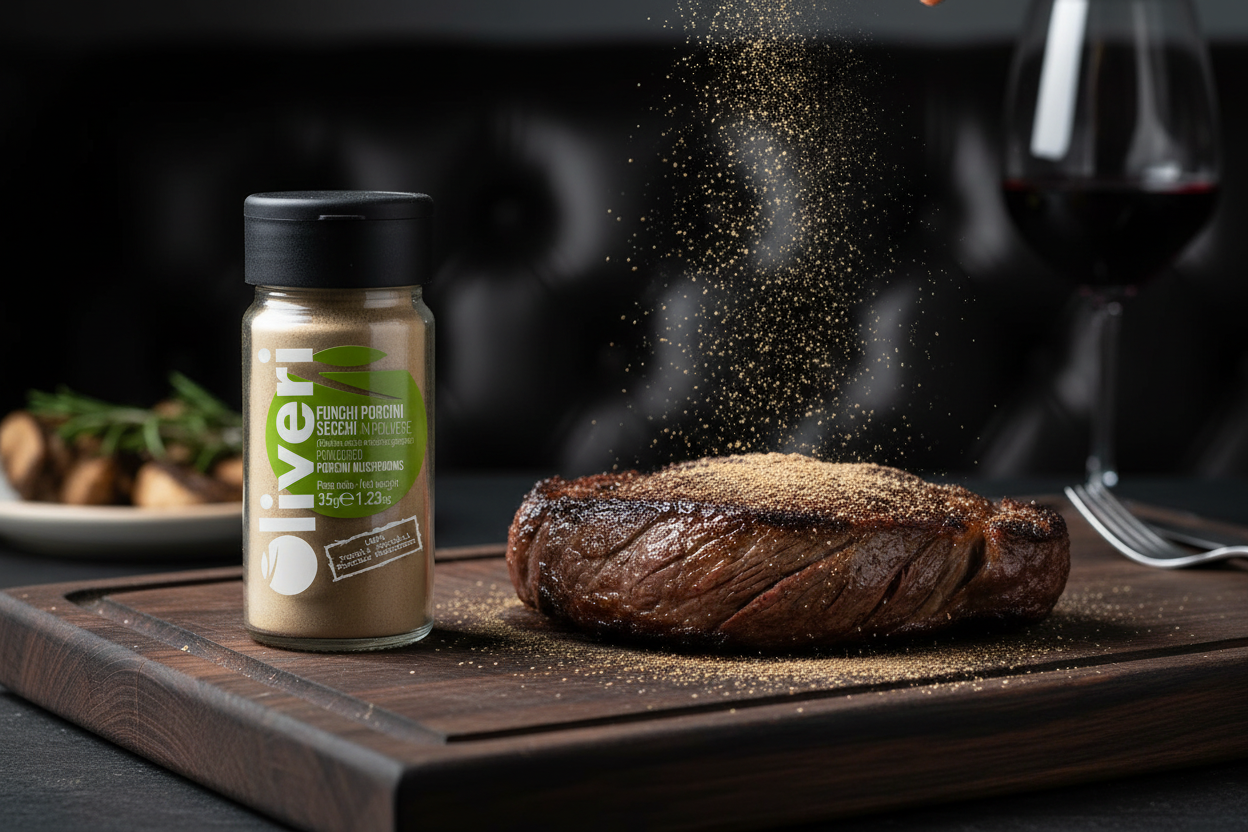 Lifestyle 2 — Ribeye con porcini powder