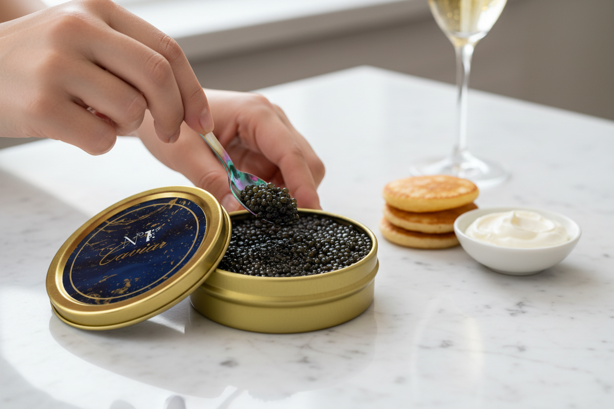 Lifestyle – Caviar Negro Azul Marino