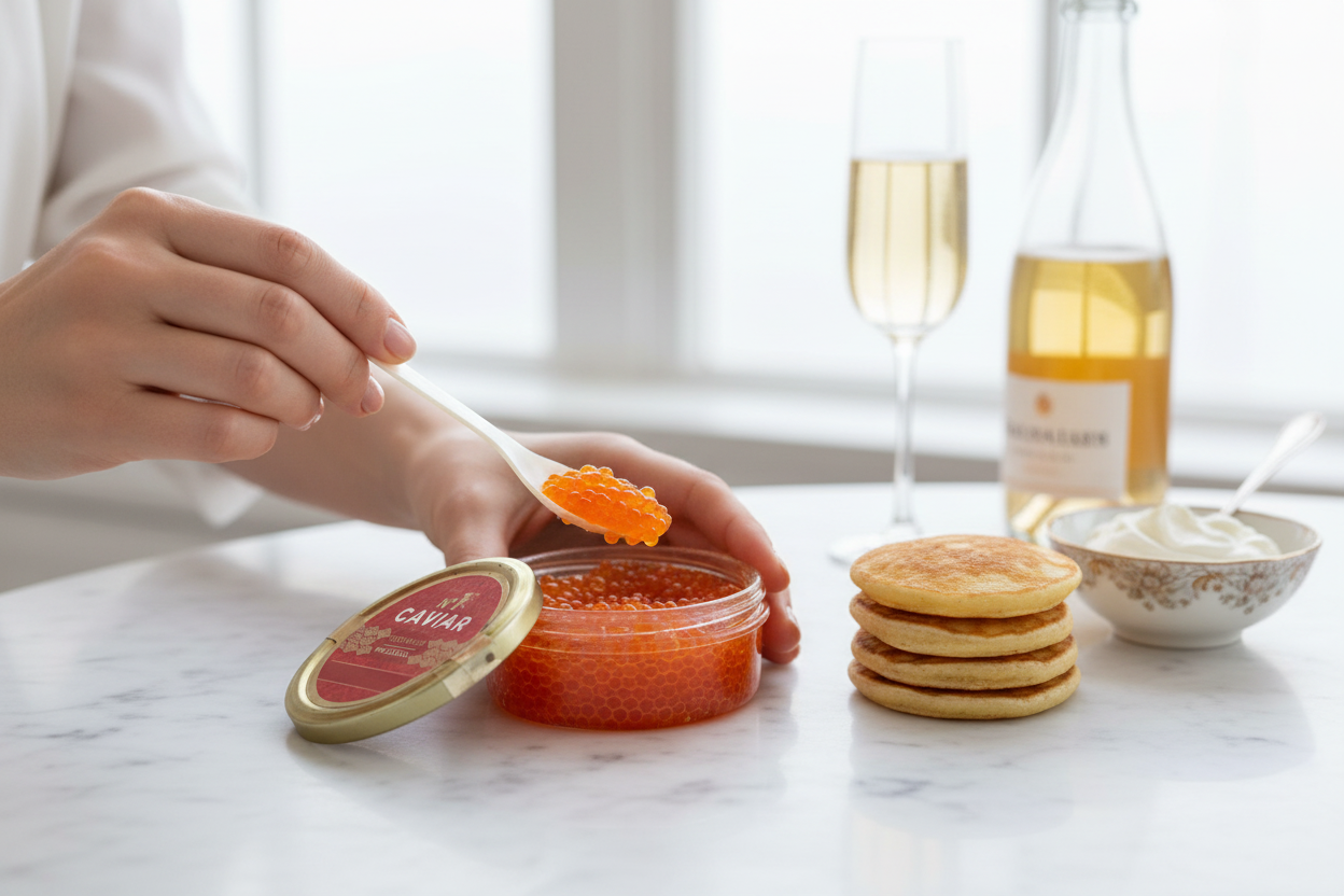 Lifestyle – Salmon Roe con lata real