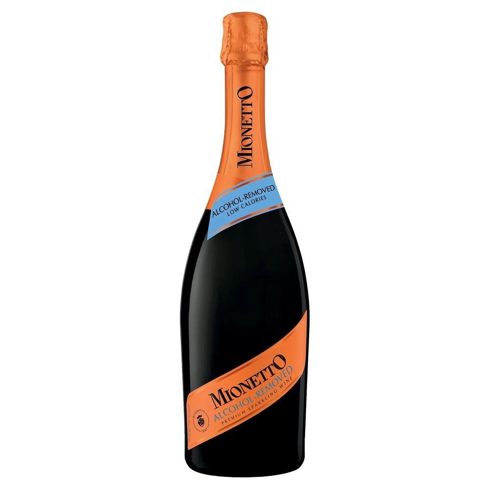 Mionetto sparkling wine bottle on a white background