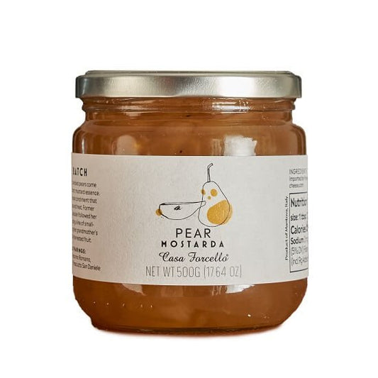 Mostarda Pear Casa Forcello® | Candied Pear & Mustard Condiment from Mantova, Lombardia (4.9 oz)