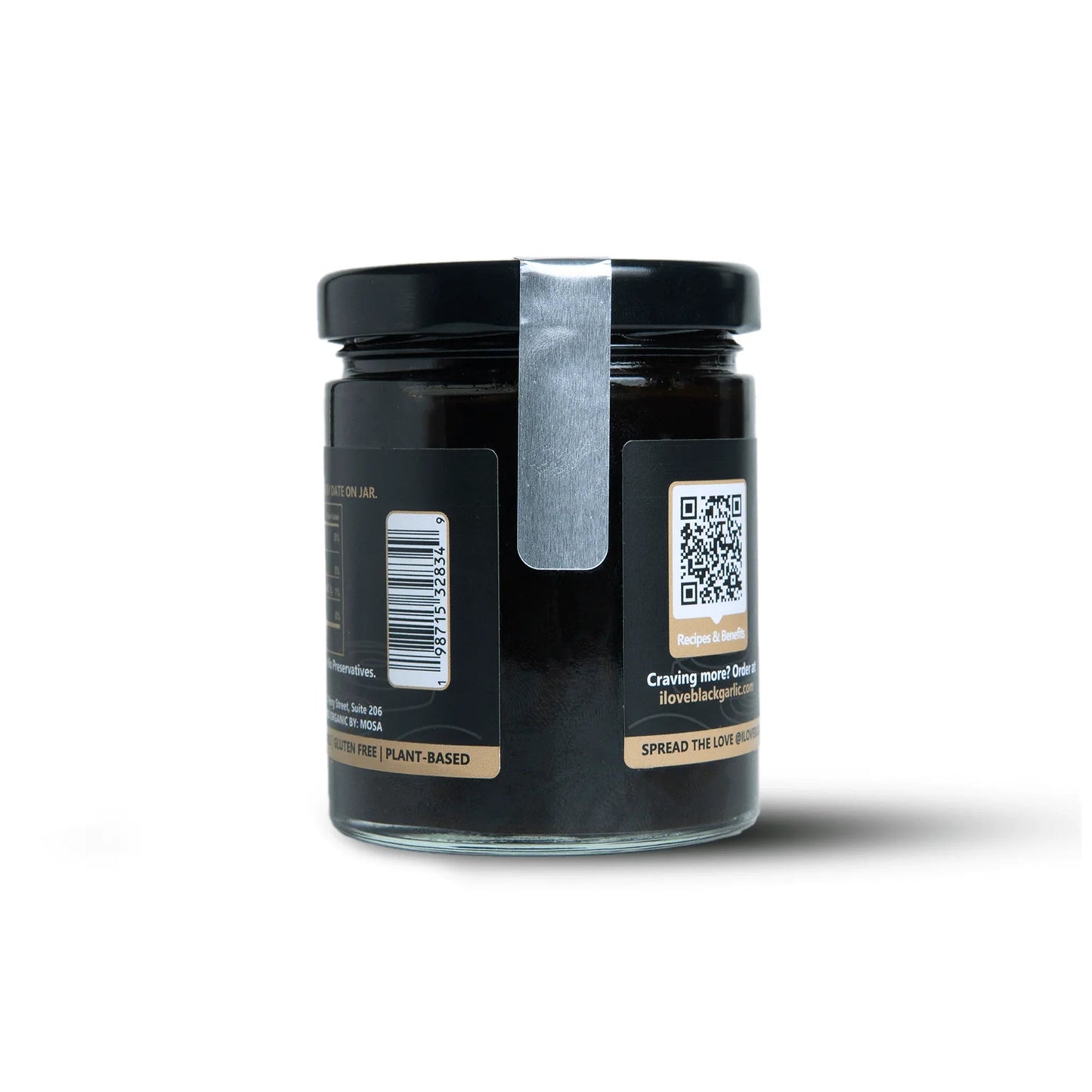 Organic Black Garlic Purée Paste in Glass Jar Umami for Easy Cooking 7 oz
