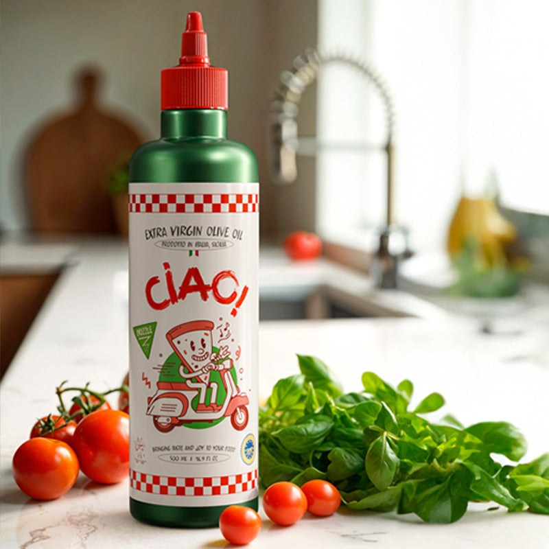 CIAO! Organic Extra Virgin Olive Oil | Sicilian Macadamia Oil. from 250-Year-Old Trees, IGP & Organic Certified (500ml)