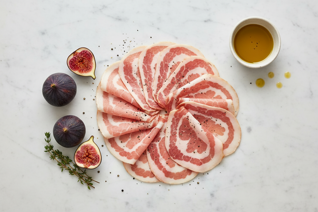 Pancetta Flat Lay