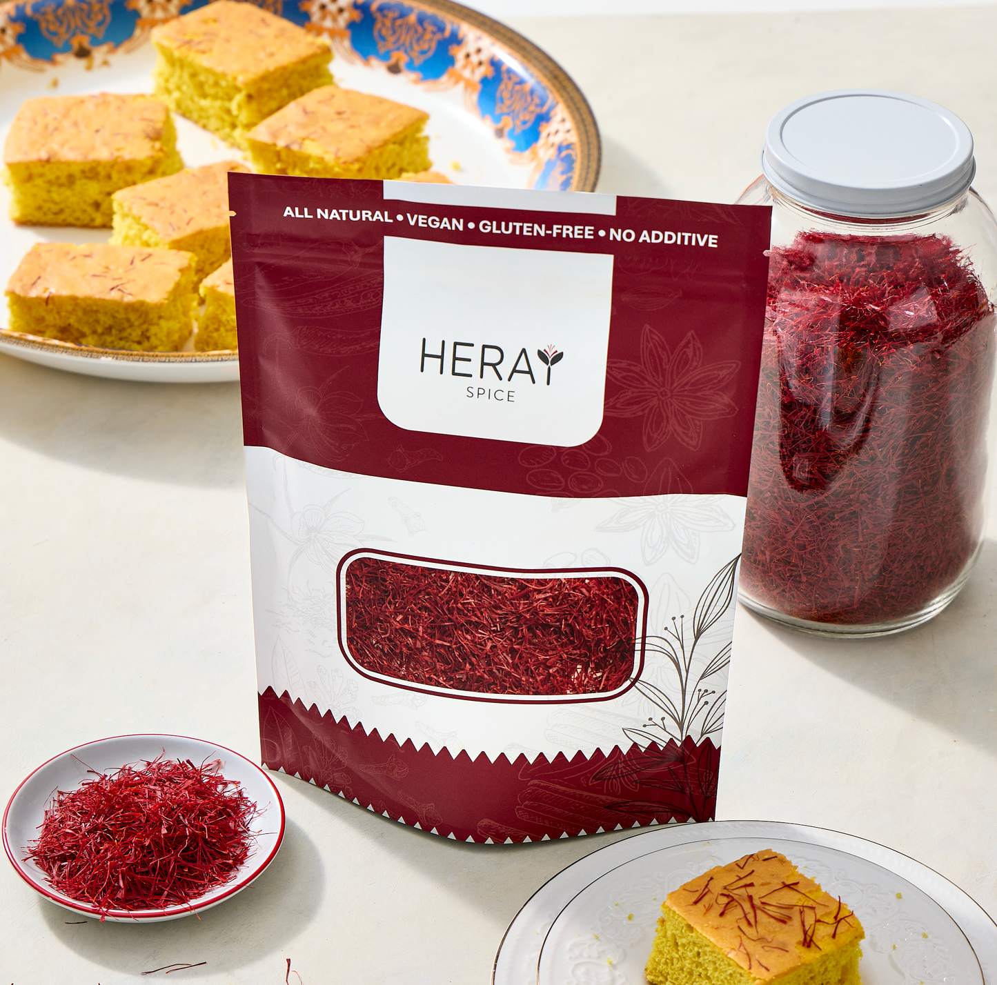 100 Grams (3.5 Oz) Heray Afghan Saffron Extra Class Premium Super Negin Quality