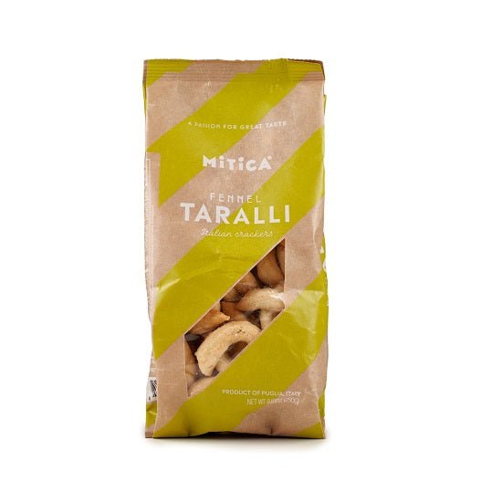 Taralli Mitica® Fennel | Pugliese Fennel Seed Taralli with EVOO & White Wine from Puglia, Italy (8.8 oz)